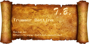 Trummer Bettina névjegykártya